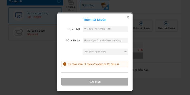 Rút tiền Kubet88 yêu cầu sử dụng tài khoản ngân hàng chính chủ.